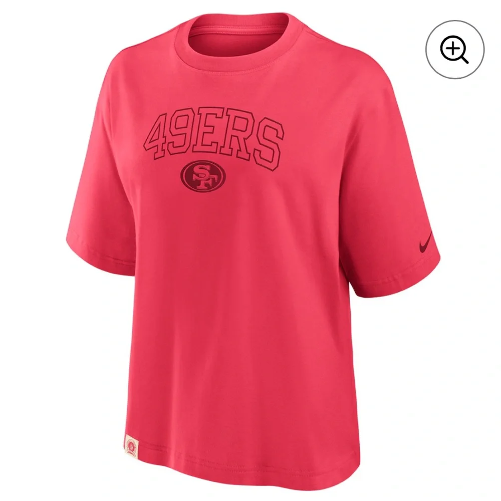 Nike San Francisco 49ers Glory Arch Boxy T-Shirt Women’s S NFL Tee
